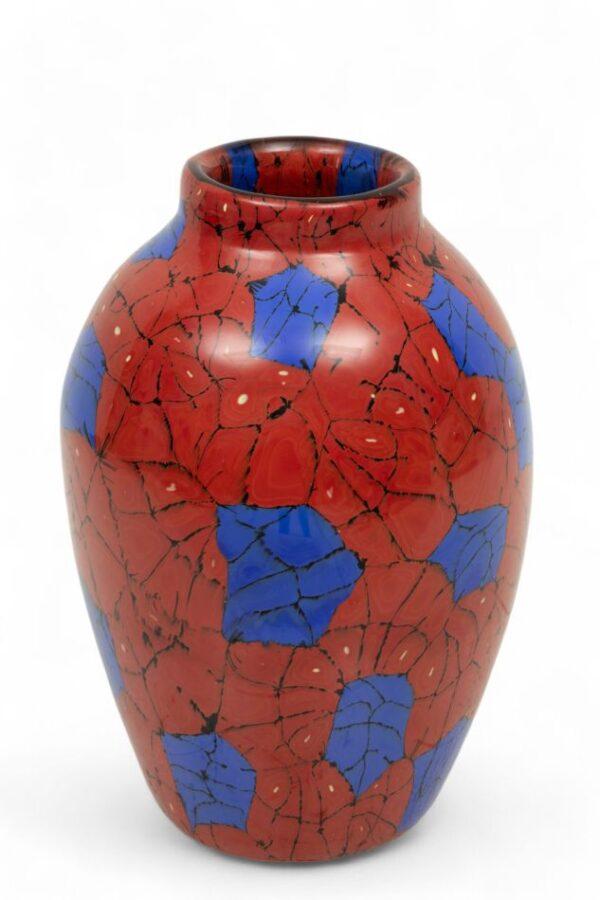 Vittorio Ferro (Italian, 1932-2012) for Fratelli Pagnin (Italian) Murrine Glass Bulbous Vase H 8.5" Dia. 5"