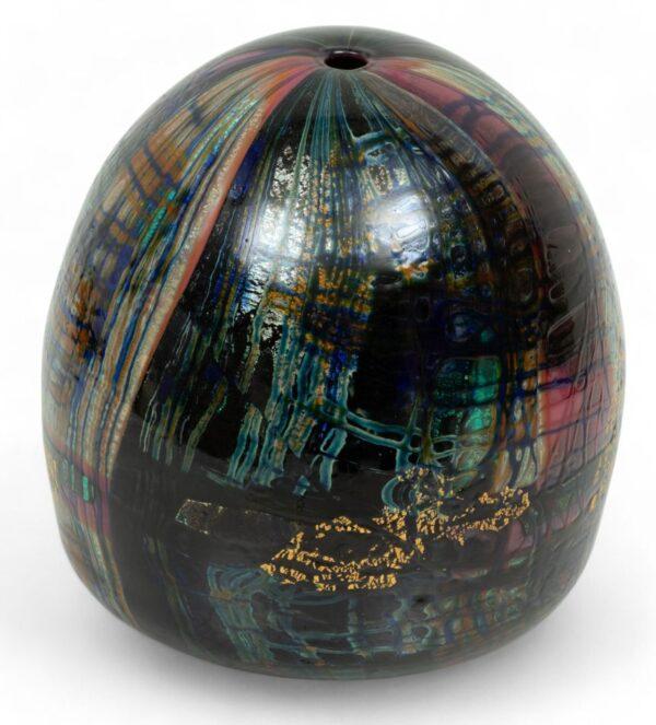 Michele Burato (Italian, B. 1957) Blown Glass Sculptural Vase, 2000 H 8.5" Dia. 6.8"