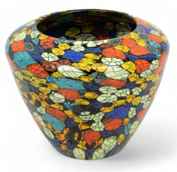 Vittorio Ferro (Italian, 1932-2012) Floral Form Murrine Glass Vase H 7" Dia. 8"