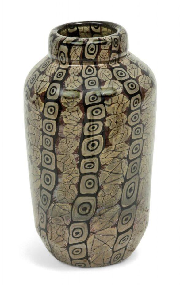 Vittorio Ferro (Italian, 1932-2012) for Fratelli Pagnin (Italian) Murrine Glass Vase H 10.3" Dia. 5.5"
