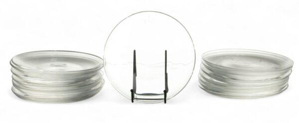 Donald Russell, for Steuben , 1936-72 Glass Salad Plates Dia. 8.3" 15 PCS