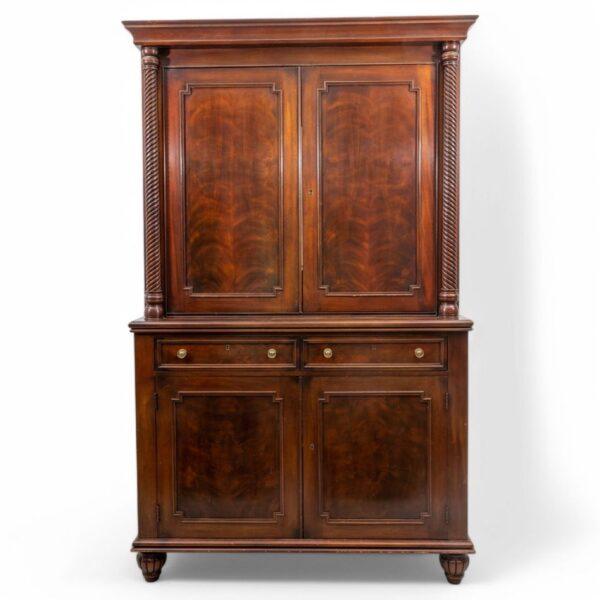 Henredon Carved Mahogany Entertainment Center H 81" W 52" Depth 24"