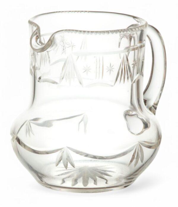White Star Line Cut Crystal Water Pitcher H 6" W 5.5" L 7.5"