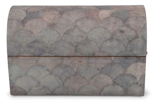 Maitland-Smith (British) Faux Shagreen Hinged Chest H 11" W 18" Depth 10"