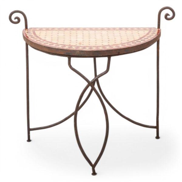 Wrought Iron & Tile Top Console Table, 1940 H 32.5" W 38" Depth 17"