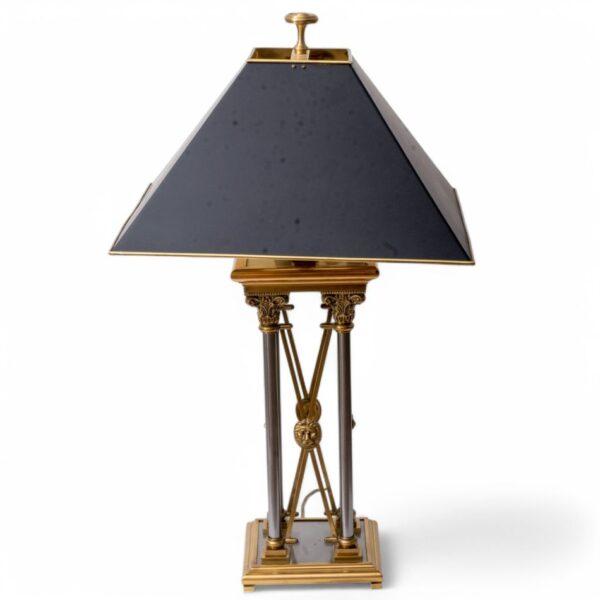 Empire Style Metal Table Lamp, Four Columns H 32" W 18" Depth 18"