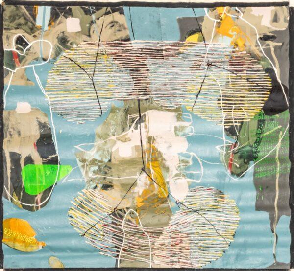 Paul Morrissey (American, 1938-2024) Oil on Canvas, Ca. 1995, 'Abstract Composition' H 73" W 73"