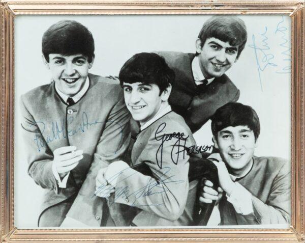 De?o Hoffmann, (Czechoslovakian, 1912-1986) Autographed Photograph April 28, 1964, 'The Beatles' H 8" W 10"