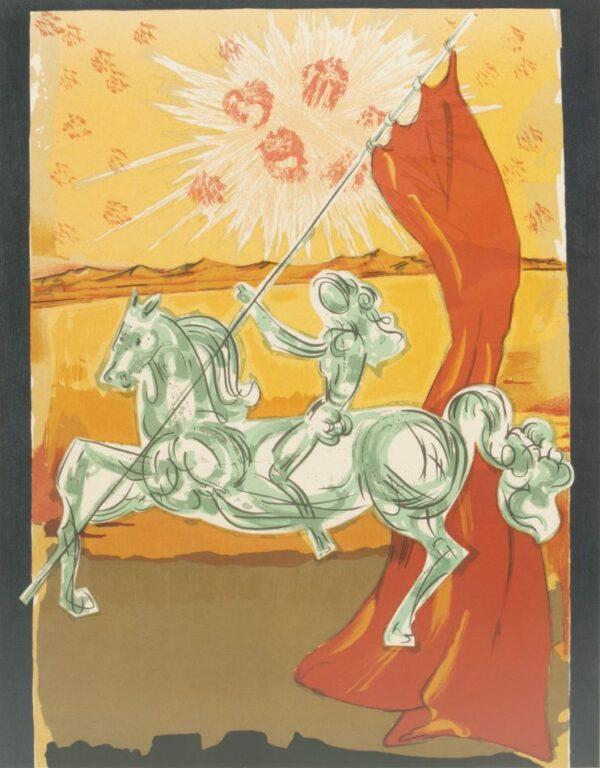 Salvador Dali (Spanish, 1904-1989) Lithograph in Colors on Wove Paper, 'Wilfred of Ivanhoe, from Ivanhoe' H 23.1" W 18"