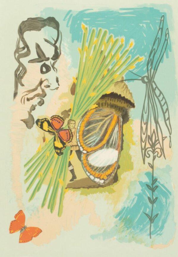 Salvador Dali (Spanish, 1904-1989) Lithograph in Colors on Wove Paper, 'The Overseer, from Ivanhoe' H 22.9" W 16"