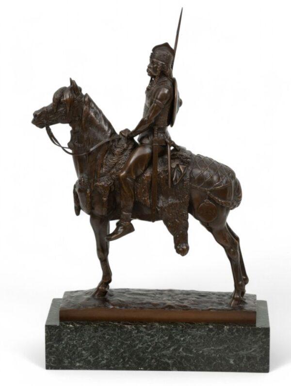 Emmanuel Fremiet, (French 1824-1910) Equestrian Bronze, Le Cavalier Gaulois 19Th.C. H 16" L 11"