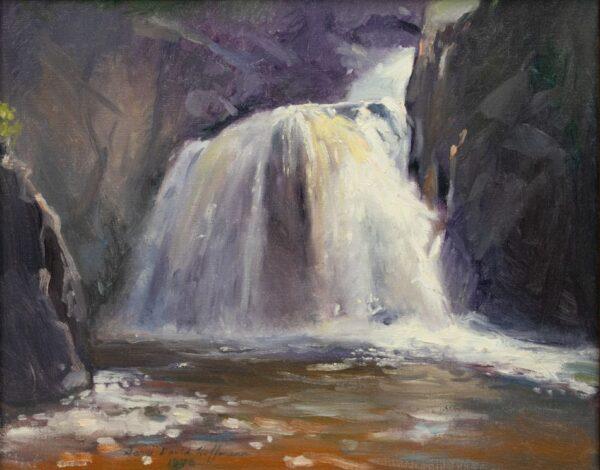 Gary David Hoffmann (American, B. 1947) Oil on Canvas, 1978, 'Hidden Falls' H 16" W 20"