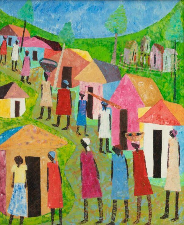 Hilome Jose (Haitian) Mixed Media on Masonite H 24" W 20"