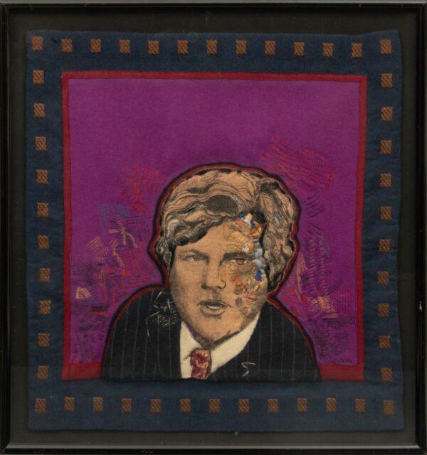 Arlee Barr (Canadian) Mixed Media 'Ted Kennedy' H 20.5" W 19"