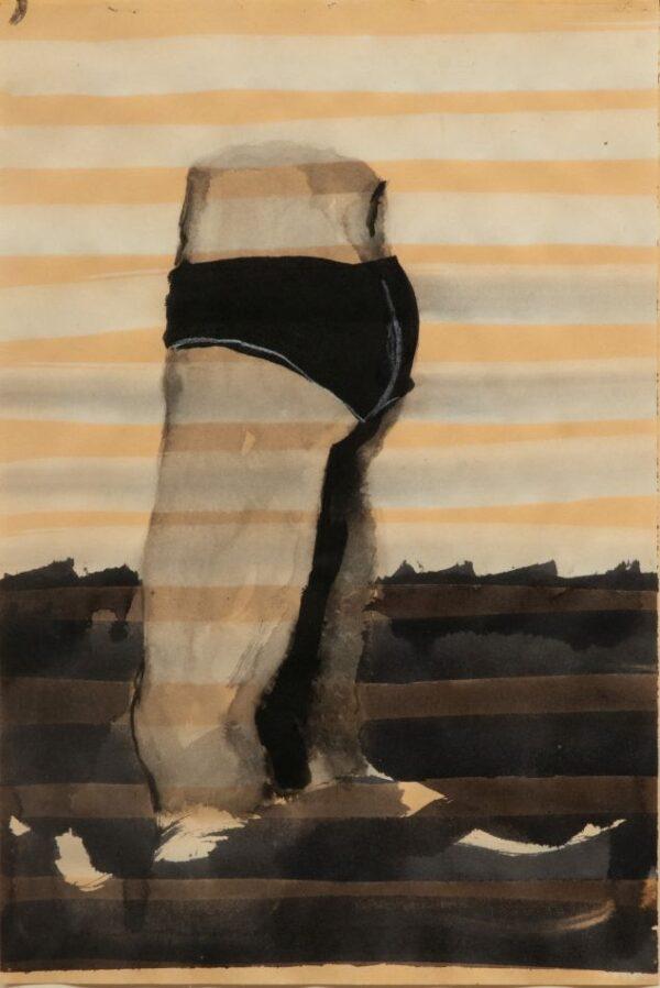 Dominique Lomre Aniline Dyes on Paper H 12.75" W 8.5"