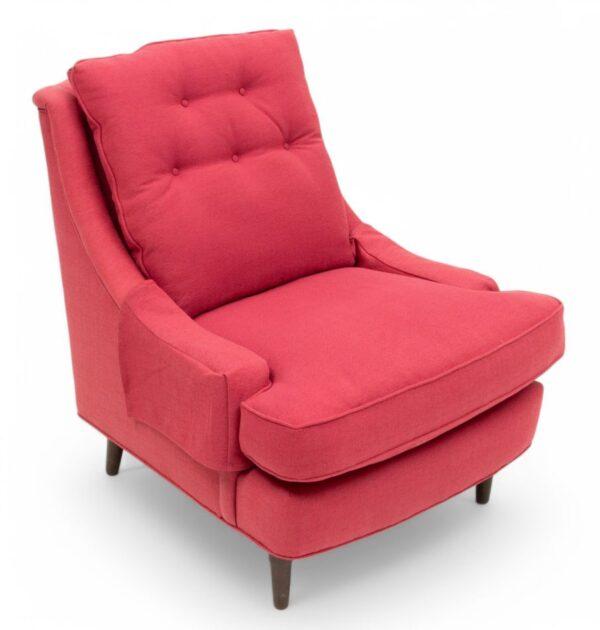 Mid-Century Modern Fabric Upholstered Armchair, Ca. 1960