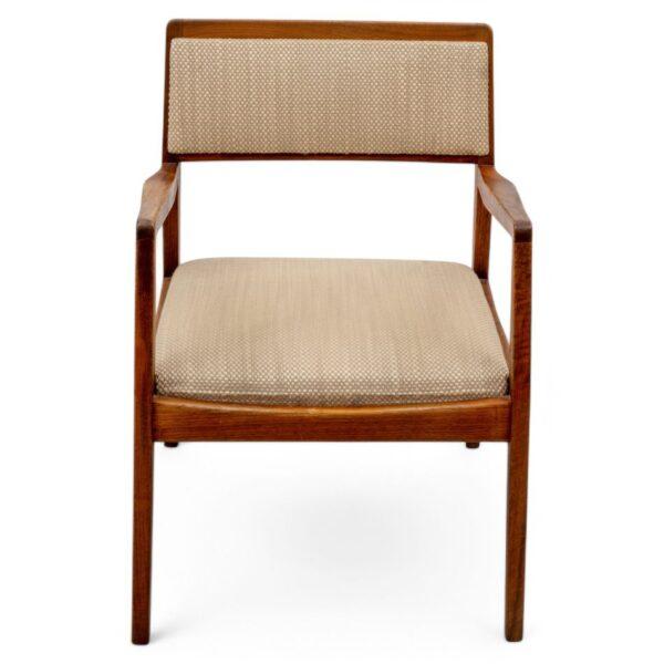 Jens Risom Design Inc. Mid Century Modern Walnut Model C-140 Armchair H 32" W 23"