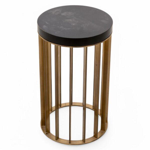 Baker Furniture (Est.1890) Lexicon No. 9369 Brass Drink Table H 20" Dia. 12"