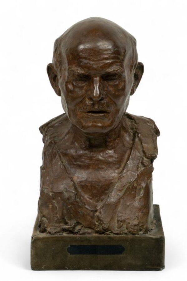 Pietro Montana (Italian-American, 1890-1978) Bronze Bust , Ca. 1930, 'Calogero Prestia' H 17" W 9" Depth 10"
