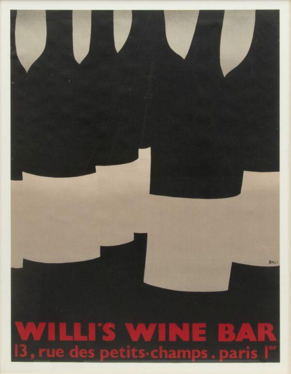 Willi's Wine Bar Poster H 37" W 28"