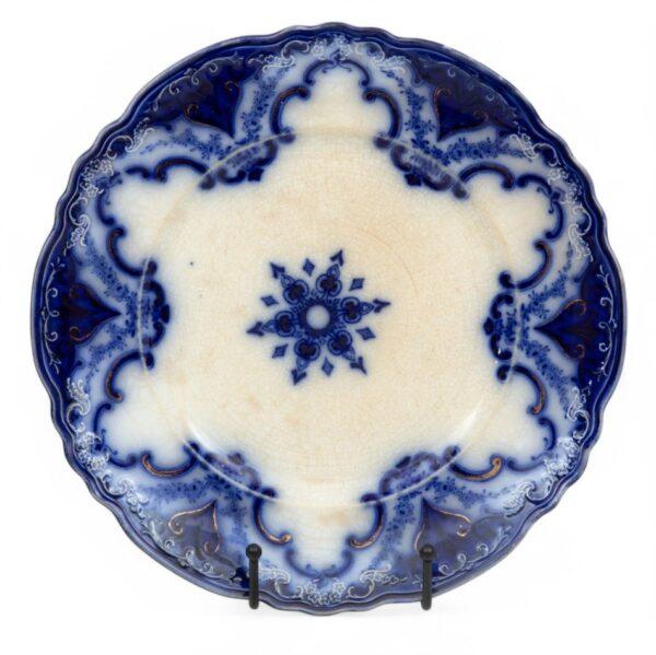 Alfred Meakin ((England)) Demi Porcelain Flo Blue Plate 1880 1 PC