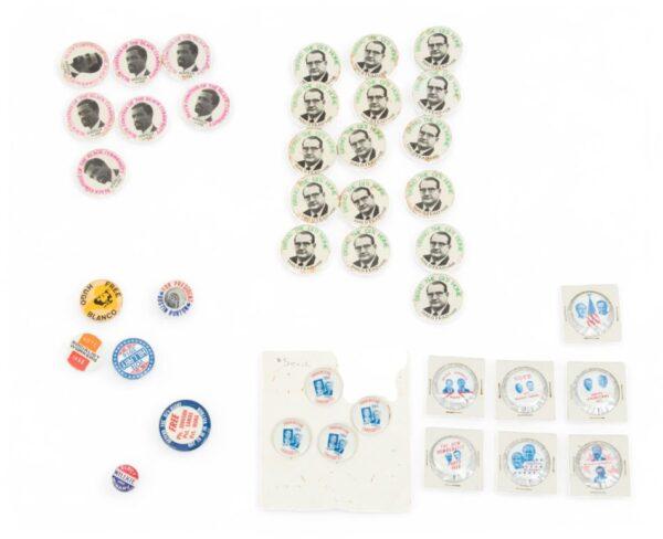 Political Campaign Button Grouping 1968 to 2016