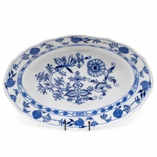 Crescent & Sons Cobalt Blue And Gold Oval Platter 1930 W 14" L 17"