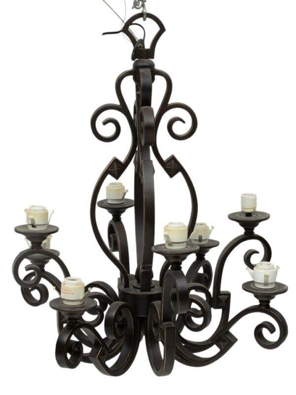 Kalco Lighting (American) Patinated Metal Wall Sconces, Set of 6 21st C. H 21" W 15" Depth 8.5" 6 PCS