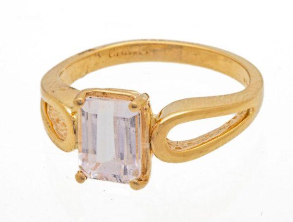 14k Yellow Gold And 1.75ct Kunzite Ring 7