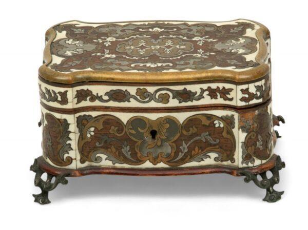 Boulle (France) Casque with Inlays 1800, H 3" W 3" L 4.5" 7 t oz