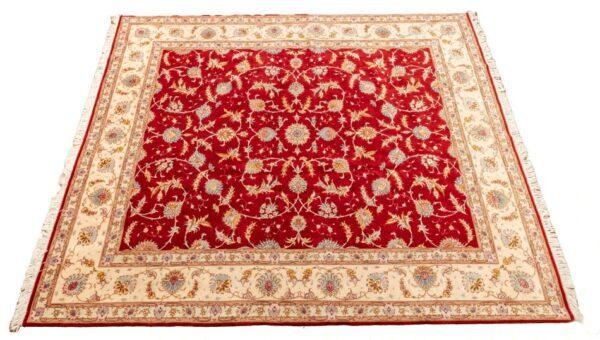 Silk And Wool Hand Woven Carpet 2000, W 8' L 9' 8"