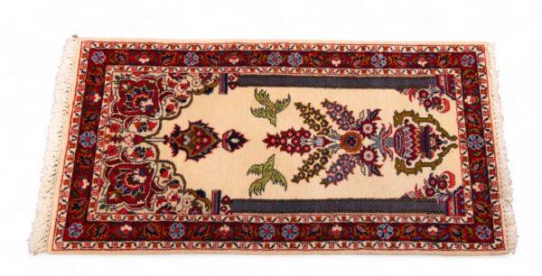 Iran Wool Oriental Prayer Rug 1970, W 2.1' L 4.2'