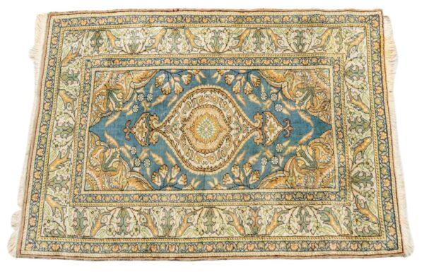 Turkish Hand Woven Carpet 1940, W 3' 4" L 4' 4"
