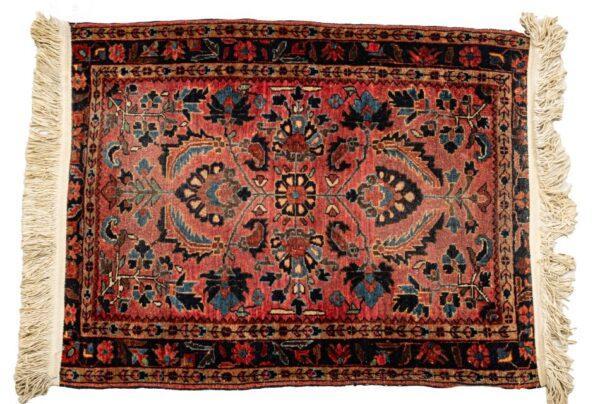 Sarouk , (Persian) Hand Woven Wool Mat 1920, W 2.2' L 2.7'
