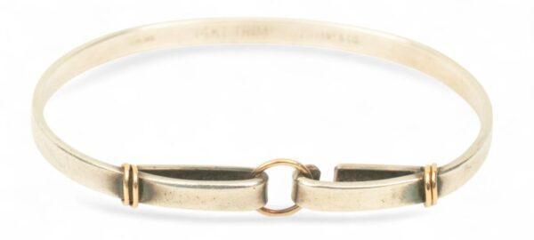Tiffany & Co (Ny) Sterling Silver And 14k Yellow Gold Cuff Bracelet W 2.37"