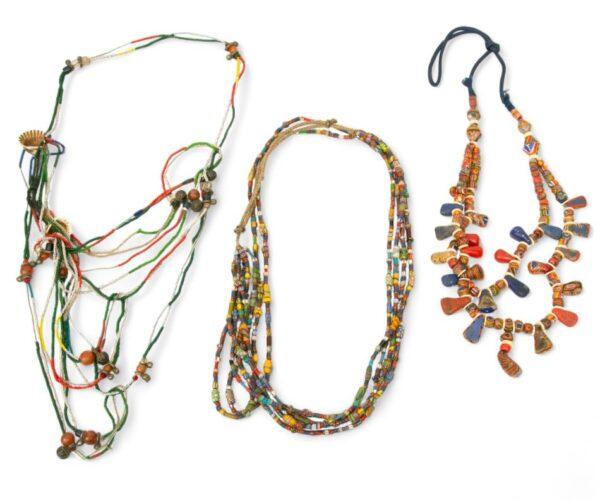 Tribal Beaded Necklaces H 8" W 5" L 2"