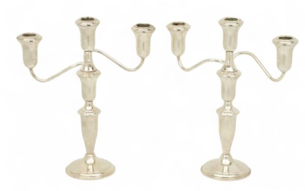Reed And Barton Sterling Silver Candelabras 2000, H 11" W 9"