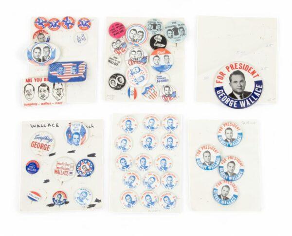 George Wallace And Curtis Lamay Campaign Buttons 1972, 52 PCS