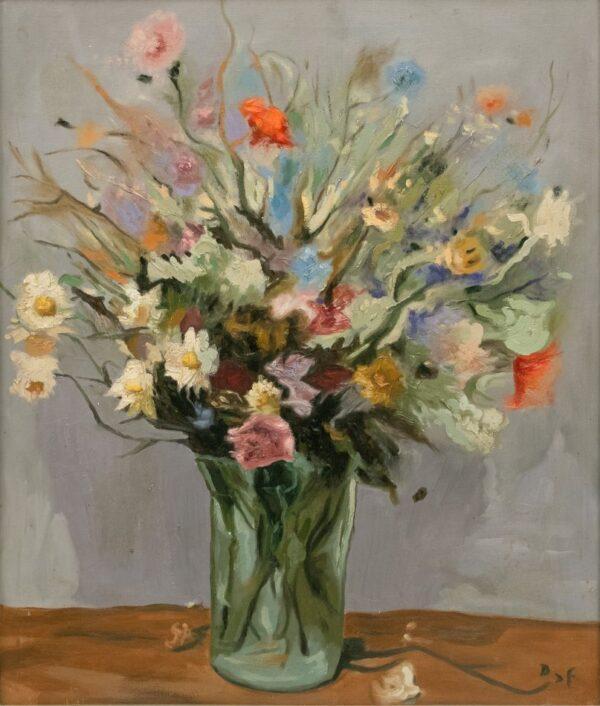 Marcel Dyf (French, 1899-1985) Oil on Canvas 'Still Life of Flowers in a Vase', H 30" W 26" Frame Size: H 35" W 30"
