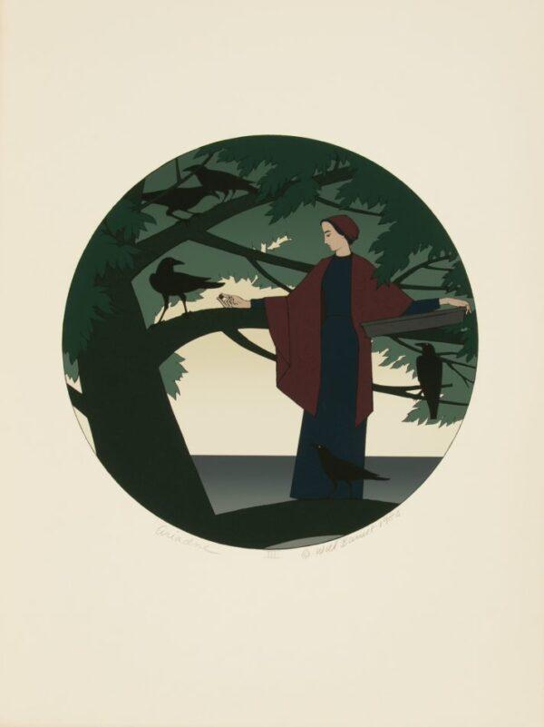 William Barnet (American, B. 1911-2012) Screenprint in Colors on Wove Paper 1980, 'Ariadne', H 29.5" W 22"