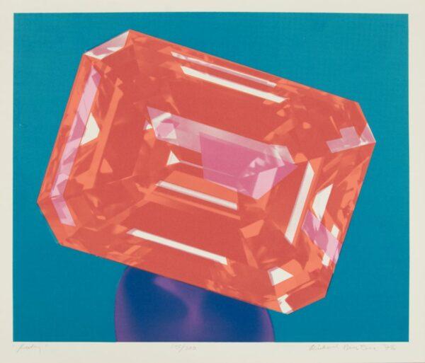 Richard Bernstein (American, B. 1939-2002) Silkscreen in Colors on Wove Paper 1978, 'Ruby', H 23.5" W 28"