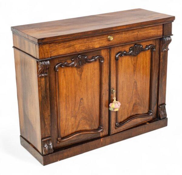 English Mahogany And Rosewood Chest 1810, H 33" W 42" Depth 15"
