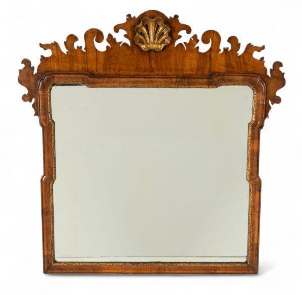 English Georgian Chippendale Rosewood And Gilt Mirror 18th C., H 29" W 28"