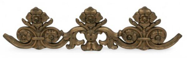 Cast Iron Floral And Leaf Design Architectural Element from the J.l. Hudson Building, Detroit, 'Early 20th C.', H 6.5" W 24.5"