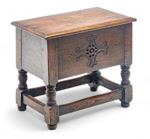 English Oak Chest 19th.c., H 18" L 20" Depth 12"