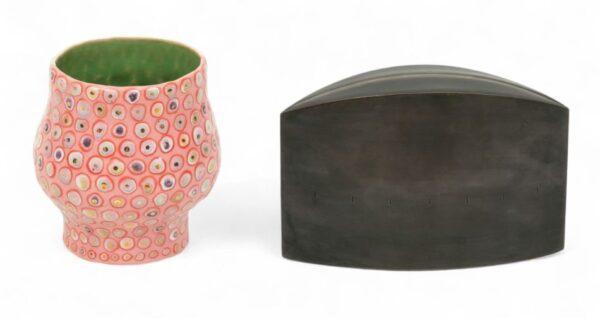 Melissa Mytty And Shirley Adam, (Detroit Potters,) Ceramic Vases H 4"