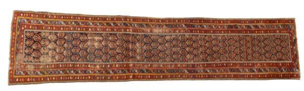 Persian Handwoven Wool Runner, 1920, W 3' 5.25" L 14' 4"