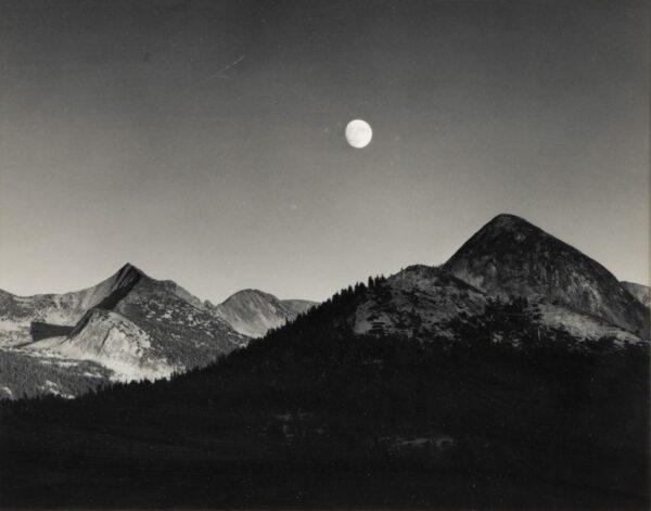 Ansel Adams (American, 1902-1984) Special Edition Silver Photograph, Late 20th C., 'Moonrise from Glacier Point, Yosemite National Park, California', H 7.5" W 9.375" Frame Size: H 13.5" W 15.5"  Depth 1"
